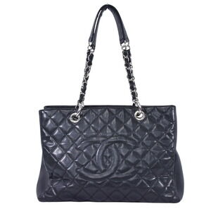 CHANEL GST Tote Bag Black Caviar Leather Reissue Chain